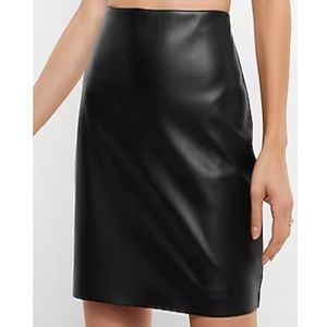 Express Super High Waisted Faux Leather Mini Skirt